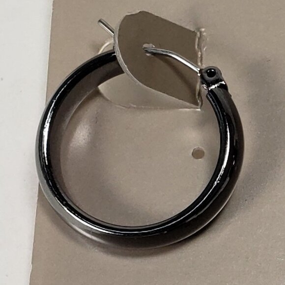 MIXIT Sensitive Ears Hypoallergenic Grey Hoop Earrings, Women's Fashion Jewelry - Picture 5 of 6